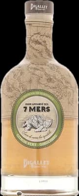 Bouteille de spiritueux : Rhum arrangé des 7 mers Citron Vert Gingembre de la marque Bigallet