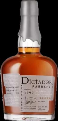 Bouteille de spiritueux : Párrafo I Borbón Vintage 1999 43% de la marque Dictador