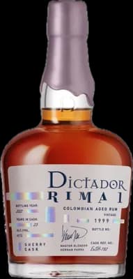 Bouteille de spiritueux : Rima I Sherry Finish 1999 de la marque Dictador