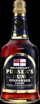 Bouteille de spiritueux : Gunpowder Proof Original Admiralty Strength de la marque Pusser's