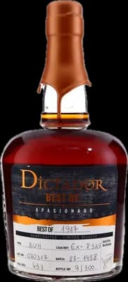 Bouteille de spiritueux : Best Of 1987 Apasionado 43% de la marque Dictador