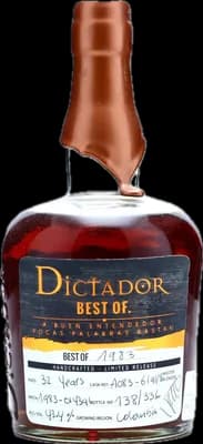 Bouteille de spiritueux : Best Of 1983 43,4% 32 Years de la marque Dictador