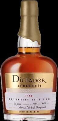 Bouteille de spiritueux : Jerarquia Fino 33 Years 1987 de la marque Dictador