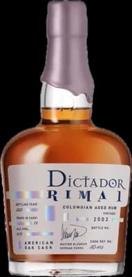 Bouteille de spiritueux : Rima I American Oak Cask 2002 de la marque Dictador