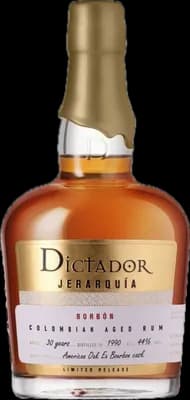 Bouteille de spiritueux : Jerarquia Borbon 30 Years 1990 de la marque Dictador