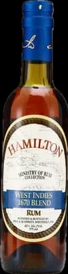 Bouteille de spiritueux : West Indies 1670 Blend de la marque Hamilton