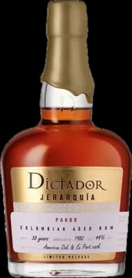 Bouteille de spiritueux : Jerarquia Pardo 38 Years 1982 de la marque Dictador