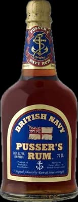 Bouteille de spiritueux : British Navy Blue Label 54,5° de la marque Pusser's